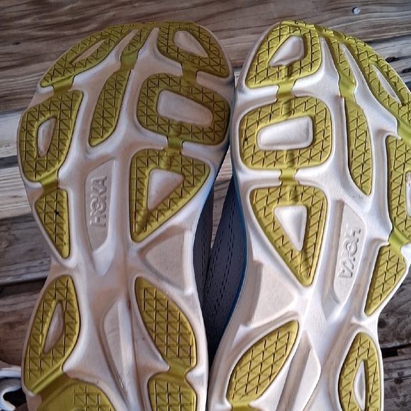 Hoka Bondi 8  Sky Blue and White Athletic Shoes - Picture 13 of 15